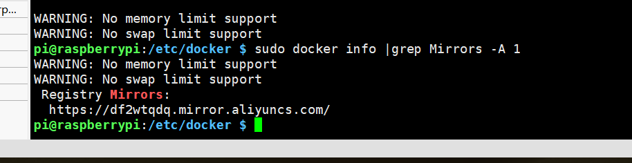 Docker 镜像源生效