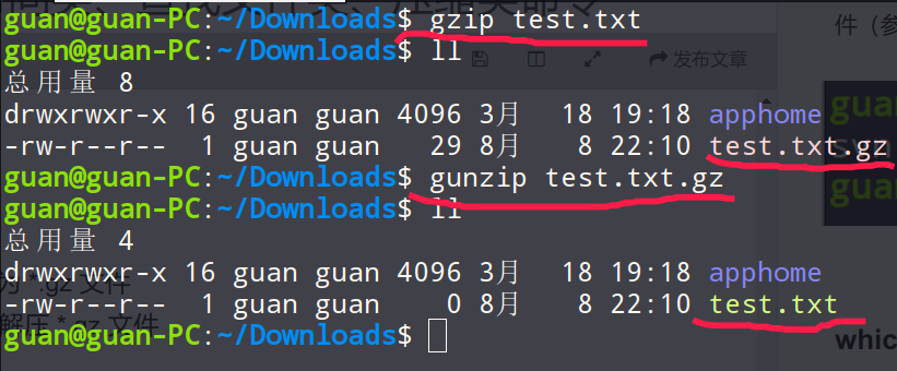 gzip 压缩文件
